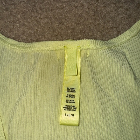 Skims Yellow Ribbed Tank Top - Picture 2 of 4